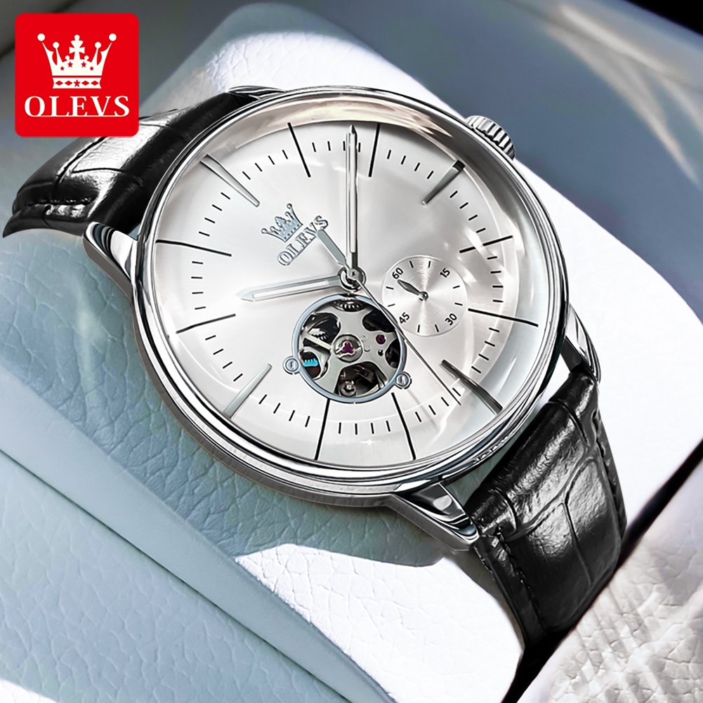 Reloj de Pulsera OLEVS 6708 pa - Leather Watch Strap reseña y precio