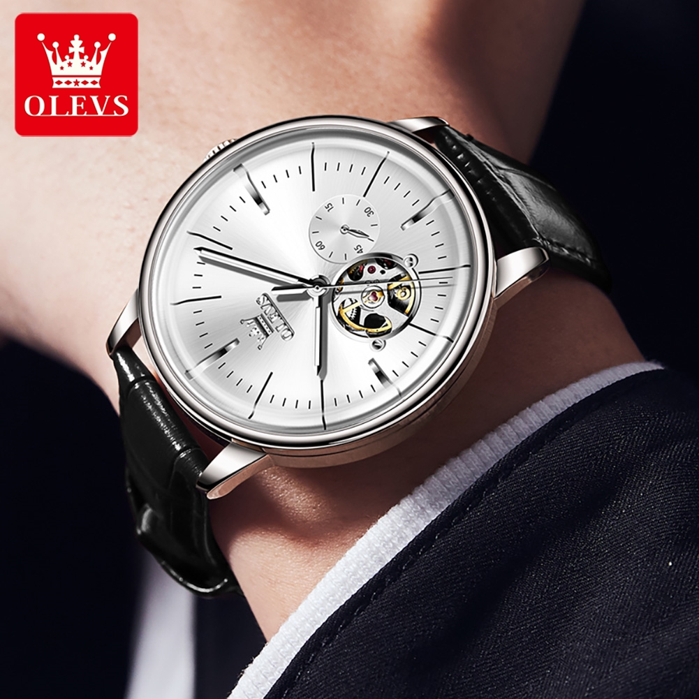 Reloj de Pulsera OLEVS 6708 pa - Leather Watch Strap reseña y precio