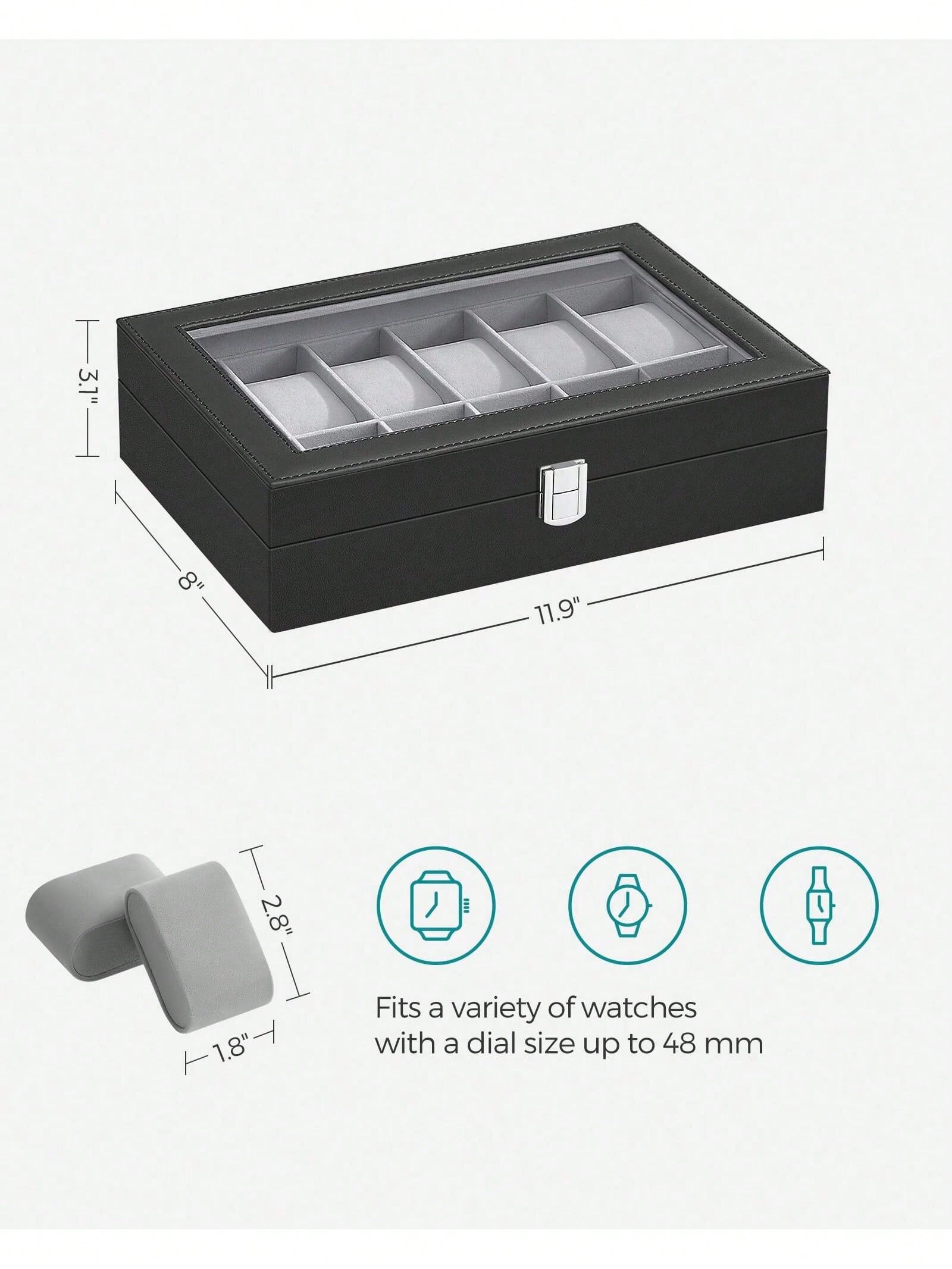 Caja para relojes con cerradur - Leather Watch Strap reseña y precio